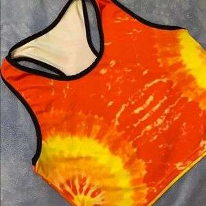 Athletic Crop Racer-Back Tank Top